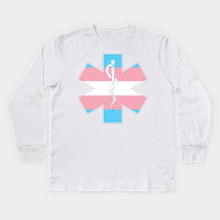 Star of Life Trans Pride Kids Long Sleeve T-Shirt